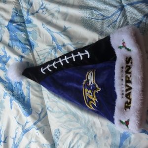 Baltimore ravens Santa hat with football detail